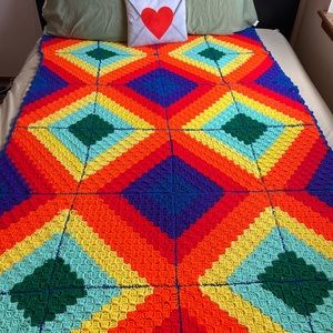 Vintage Afghan Blanket